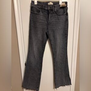 NWT Sz 29 Madewell Black Kick Out Full Length Jeans
